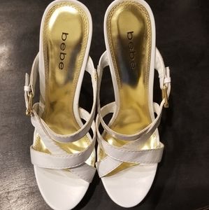 Bebe Cacee White Platforms